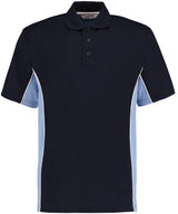 Kustom Kit Track polo Navy/Light Blue/White - XXS - Polo Shirts