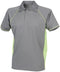 Finden & Hales Piped performance polo Gunmetal Grey/Lime