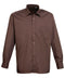 Premier Long sleeve poplin shirt Brown