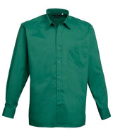 Premier Long sleeve poplin shirt Emerald - 14.5 - Shirts