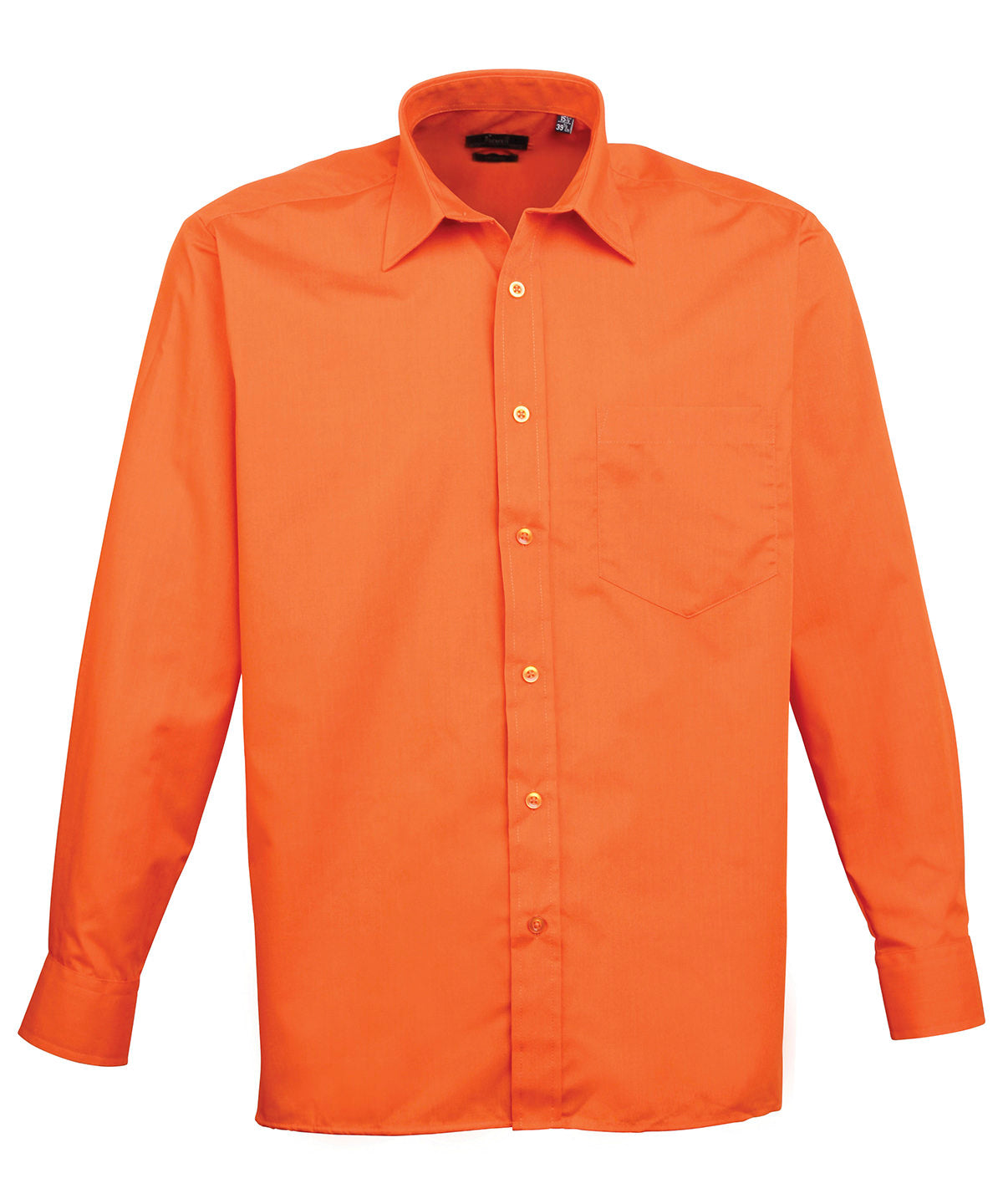 Premier Long sleeve poplin shirt Orange