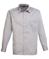 Premier Long sleeve poplin shirt Silver - 14.5 - Shirts