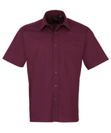 Premier Short sleeve poplin shirt Aubergine - 14.5 - Shirts