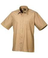 Premier Short sleeve poplin shirt Khaki - 14.5 - Shirts