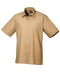 Premier Short sleeve poplin shirt Khaki