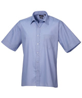 Premier Short sleeve poplin shirt Mid Blue - 14.5 - Shirts
