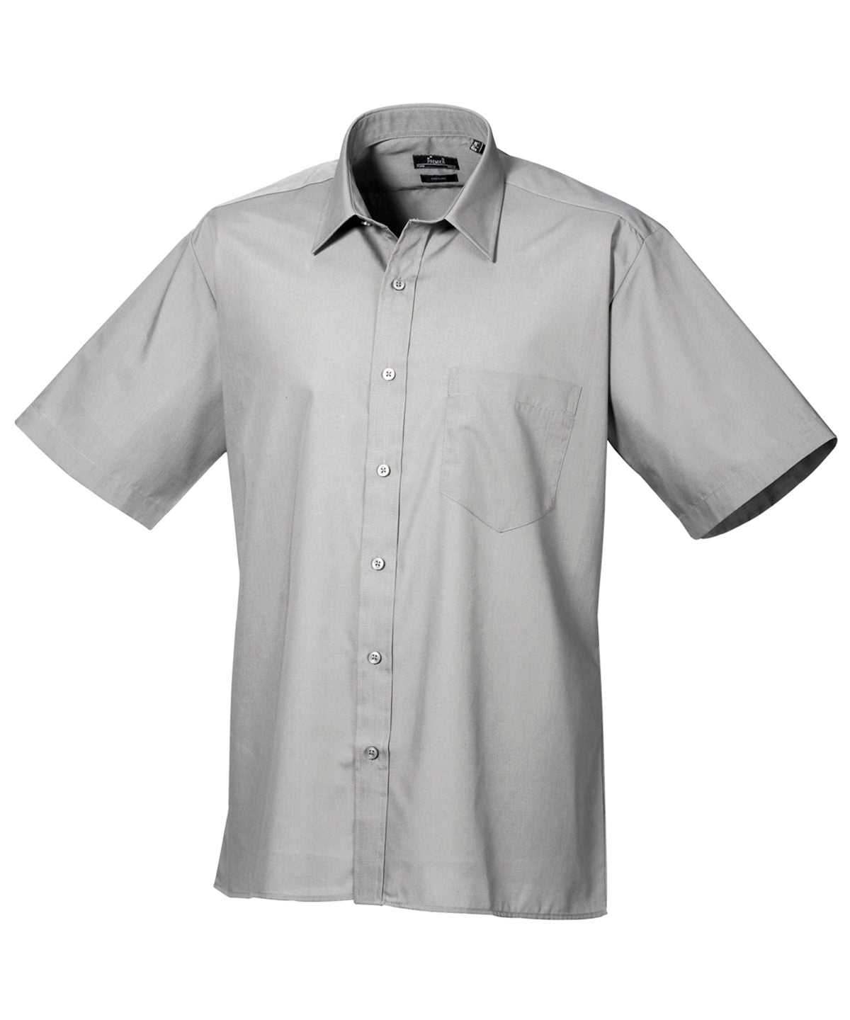 Premier Short sleeve poplin shirt Silver