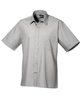 Premier Short sleeve poplin shirt Silver - 14.5 - Shirts
