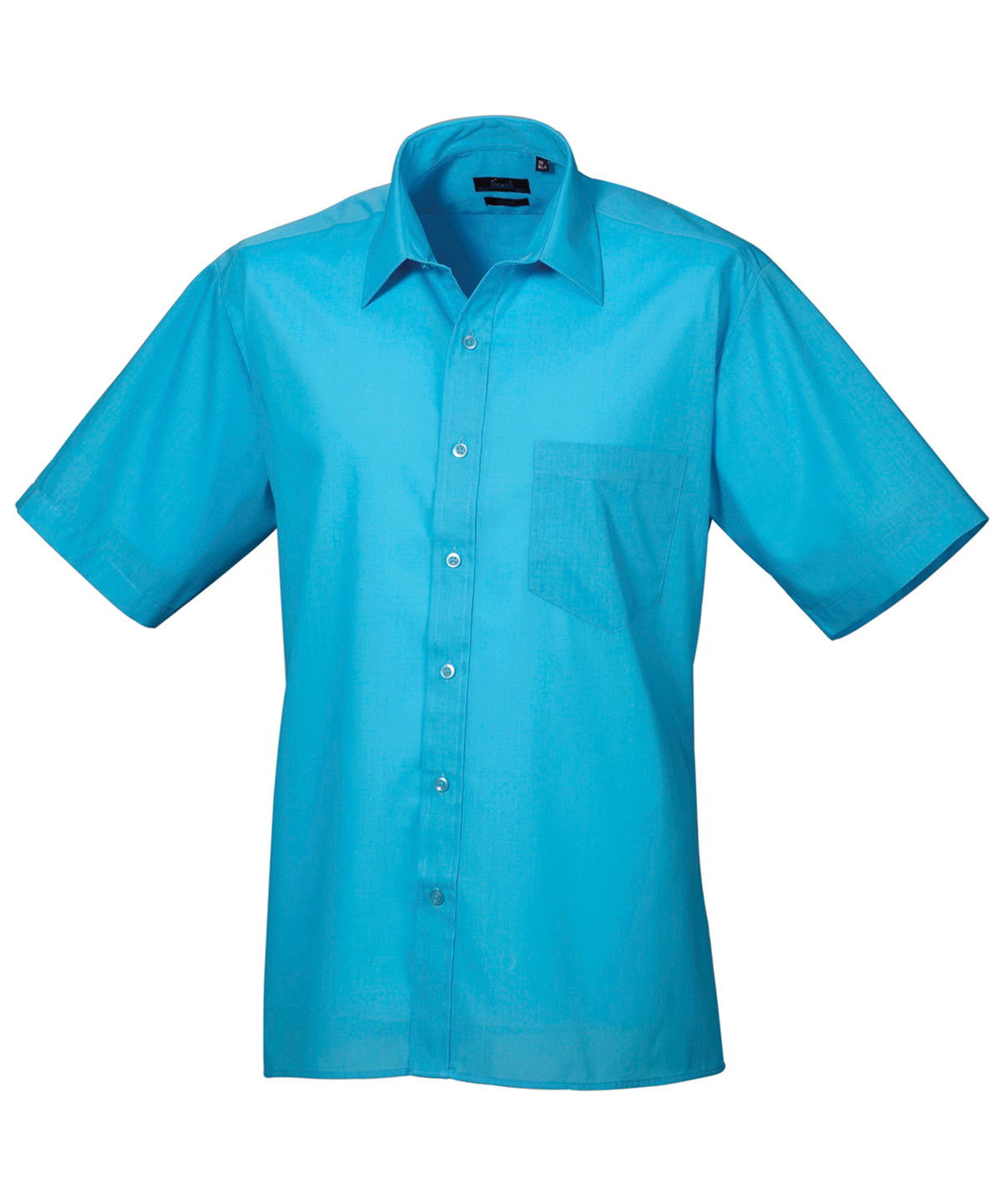 Premier Short sleeve poplin shirt Turquoise