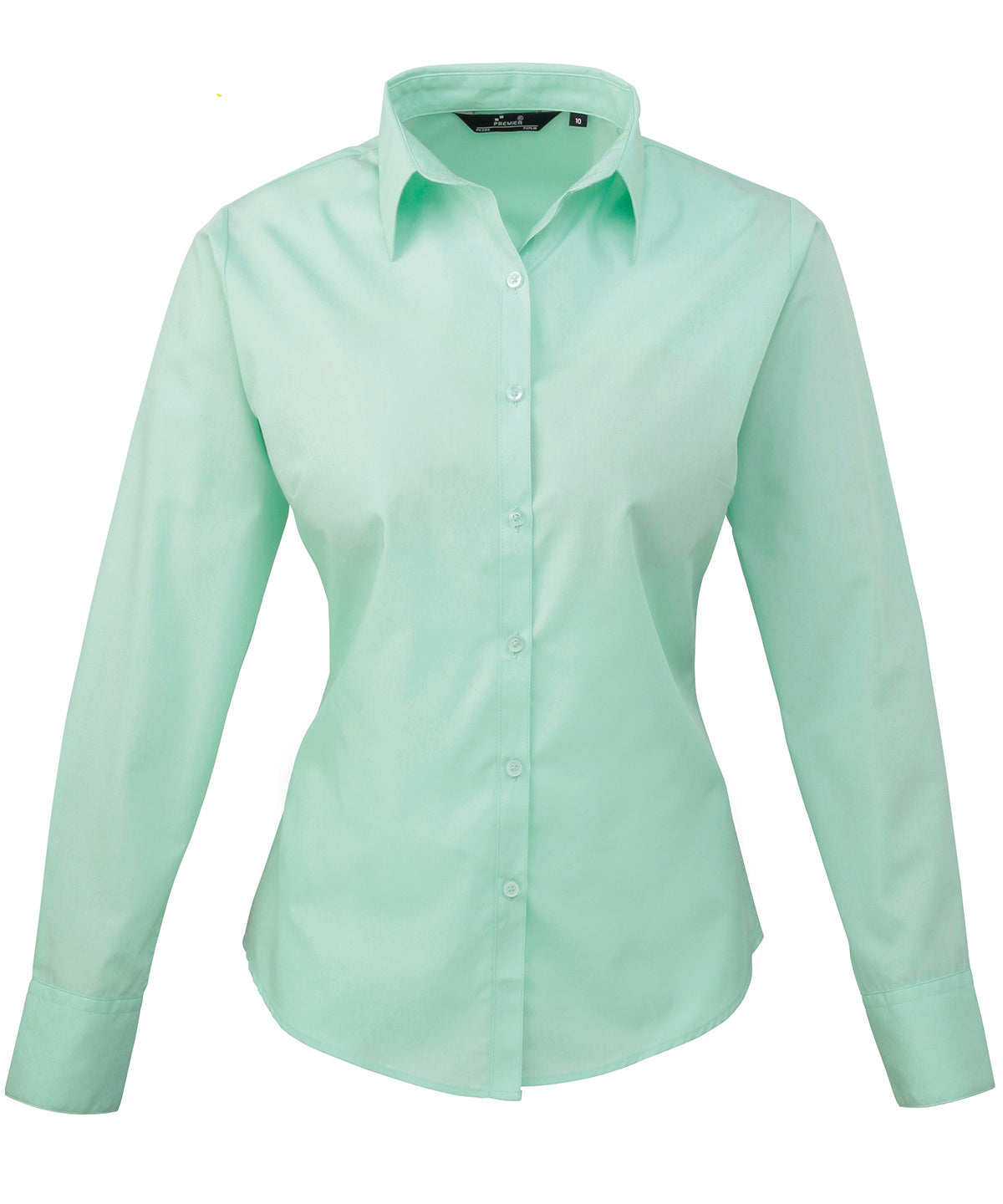 Premier Women's poplin long sleeve blouse Aqua