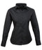 Premier Women's poplin long sleeve blouse Black