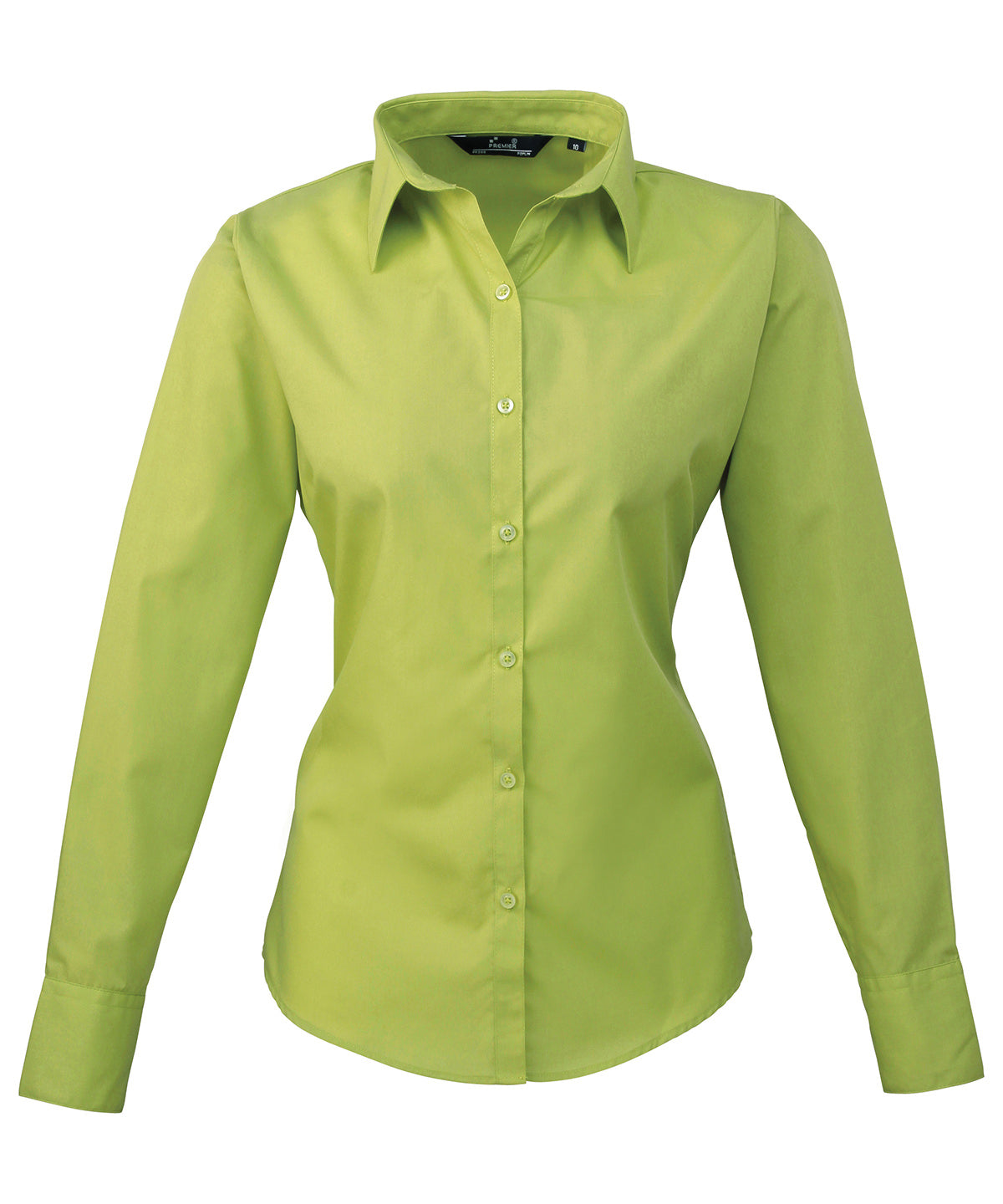 Premier Women's poplin long sleeve blouse Lime