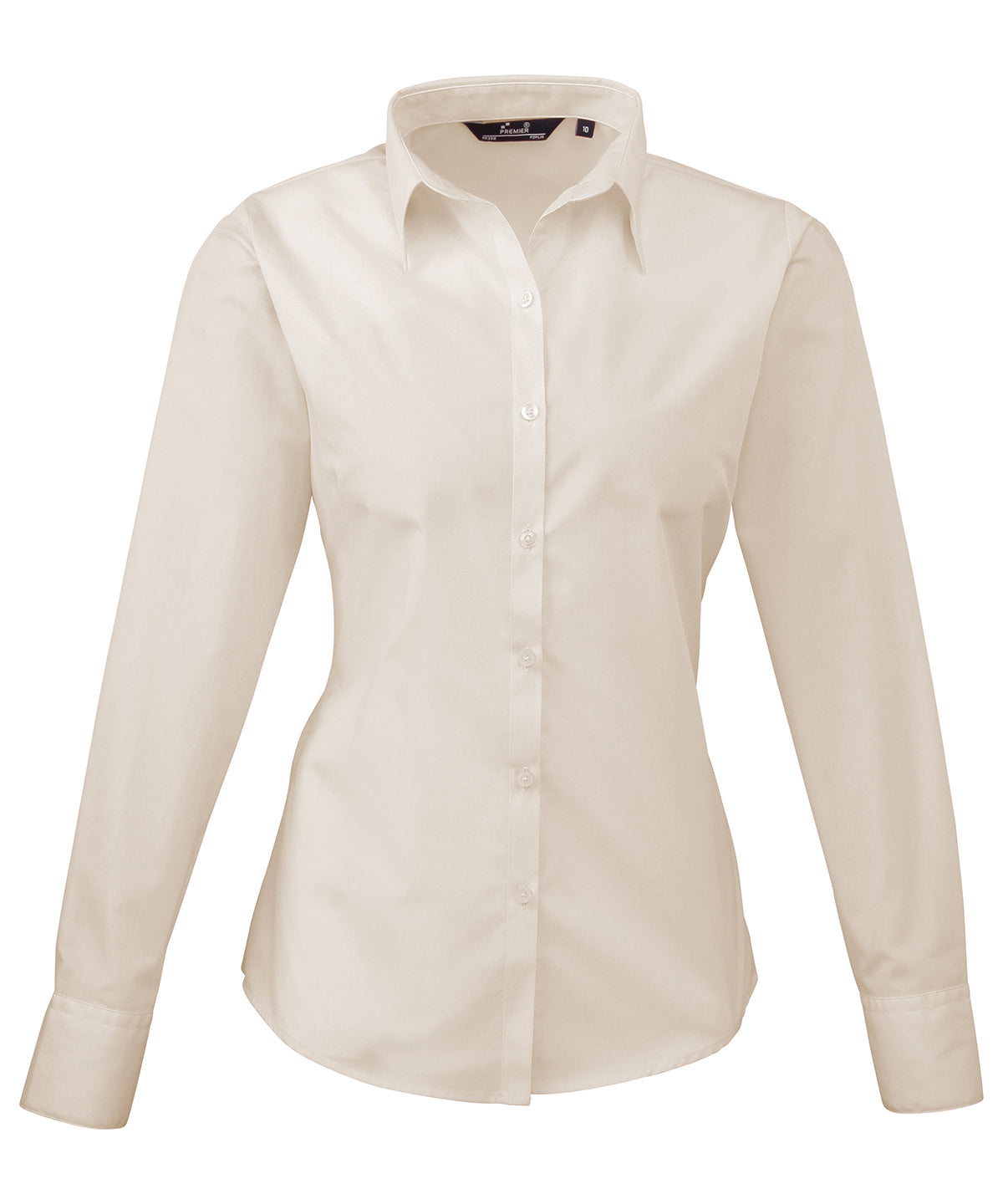 Premier Women's poplin long sleeve blouse Natural