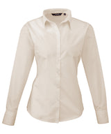 Premier Women’s poplin long sleeve blouse Natural - 6 - Blouses
