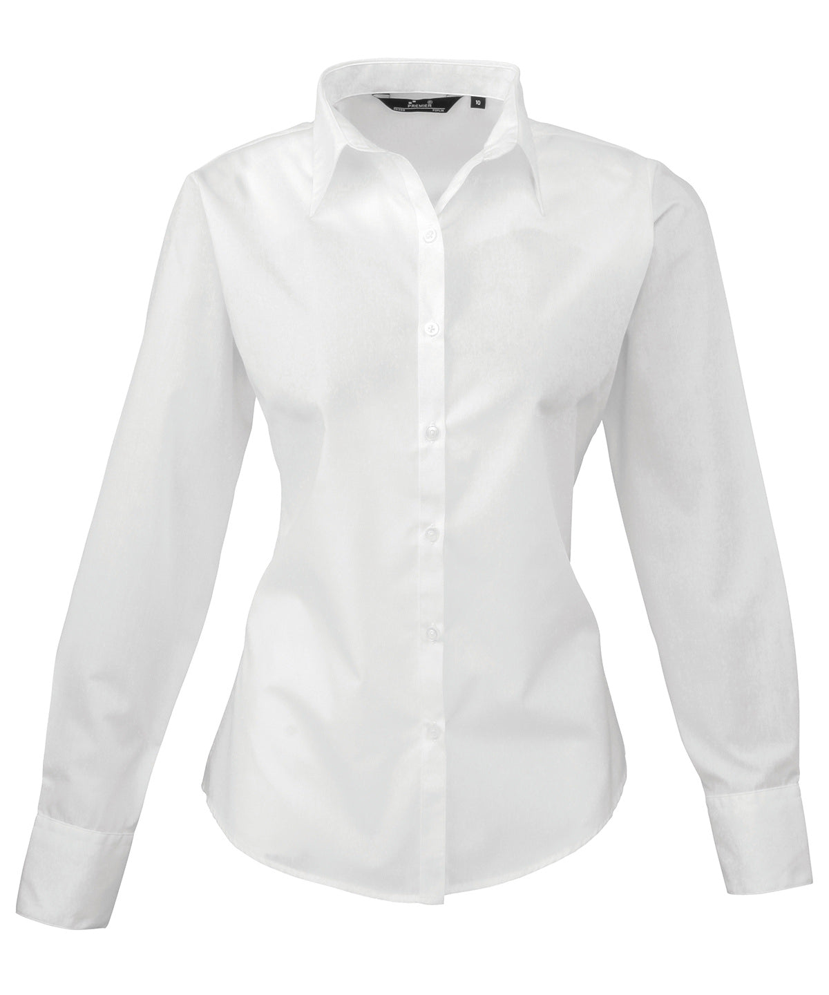 Premier Women's poplin long sleeve blouse White
