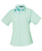 Premier Women's short sleeve poplin blouse Aqua