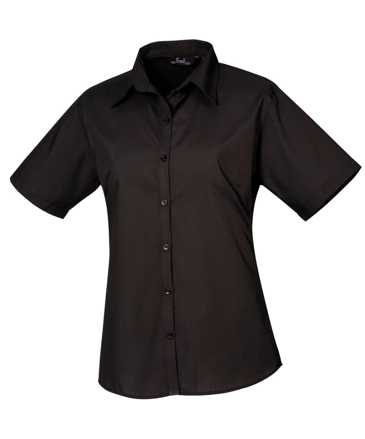 Premier Women's short sleeve poplin blouse Black