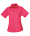 Premier Women's short sleeve poplin blouse Hot Pink