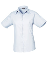 Premier Women’s short sleeve poplin blouse Light Blue - 6 - Blouses