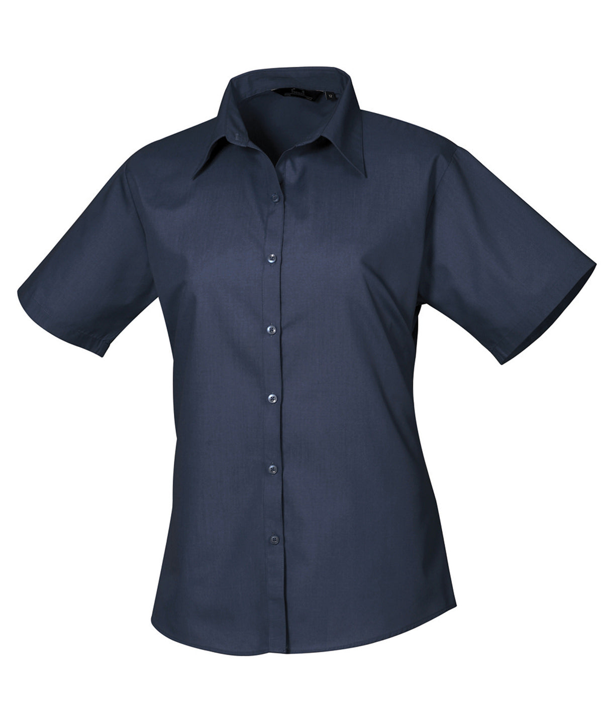Premier Women's short sleeve poplin blouse Navy