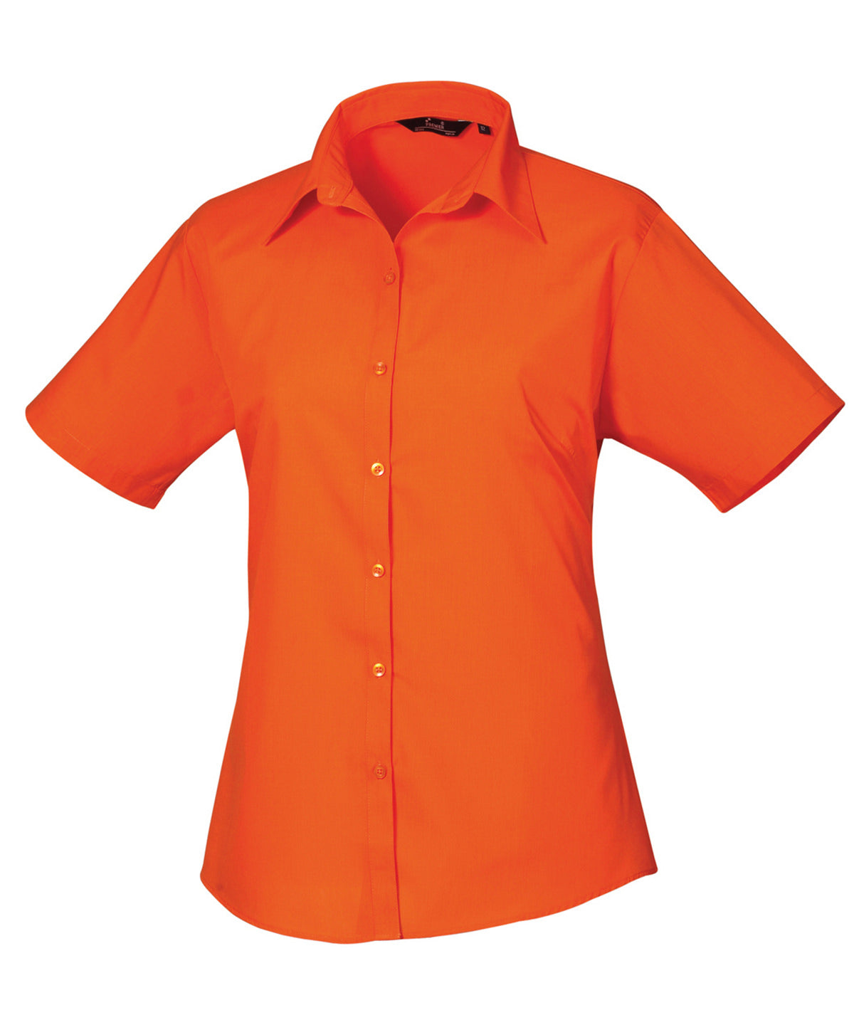 Premier Women's short sleeve poplin blouse Orange
