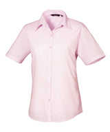 Premier Women’s short sleeve poplin blouse Pink - 6 - Blouses