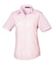 Premier Women's short sleeve poplin blouse Pink
