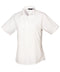 Premier Women's short sleeve poplin blouse White
