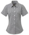 Premier Women's Microcheck  short sleeve cotton shirt