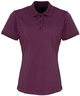Premier Womens Coolchecker piqué polo Aubergine - XS - Polo Shirts