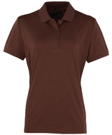 Premier Womens Coolchecker piqué polo Brown - XS - Polo Shirts