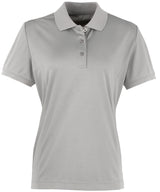 Premier Womens Coolchecker piqué polo Silver - XS - Polo Shirts