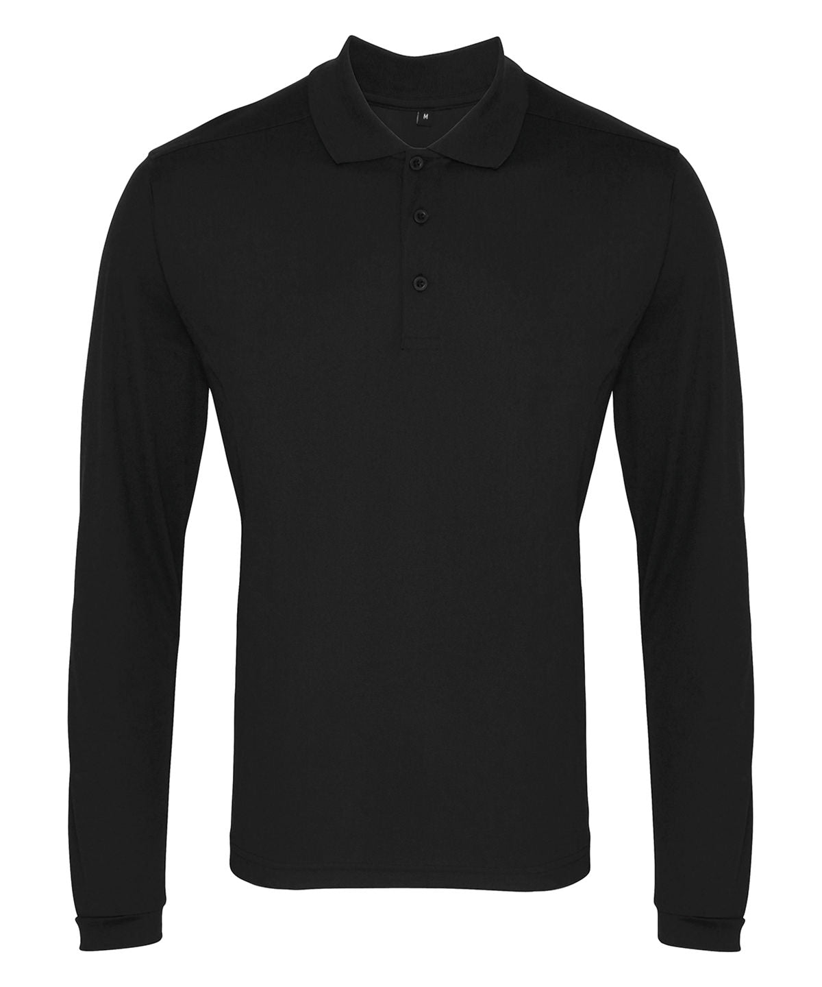 Premier Long sleeve Coolchecker piqué polo - Black / XS - Polo Shirts
