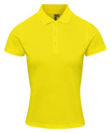 Premier Womens Coolchecker plus piqué polo with CoolPlus Yellow - XS - Polo Shirts