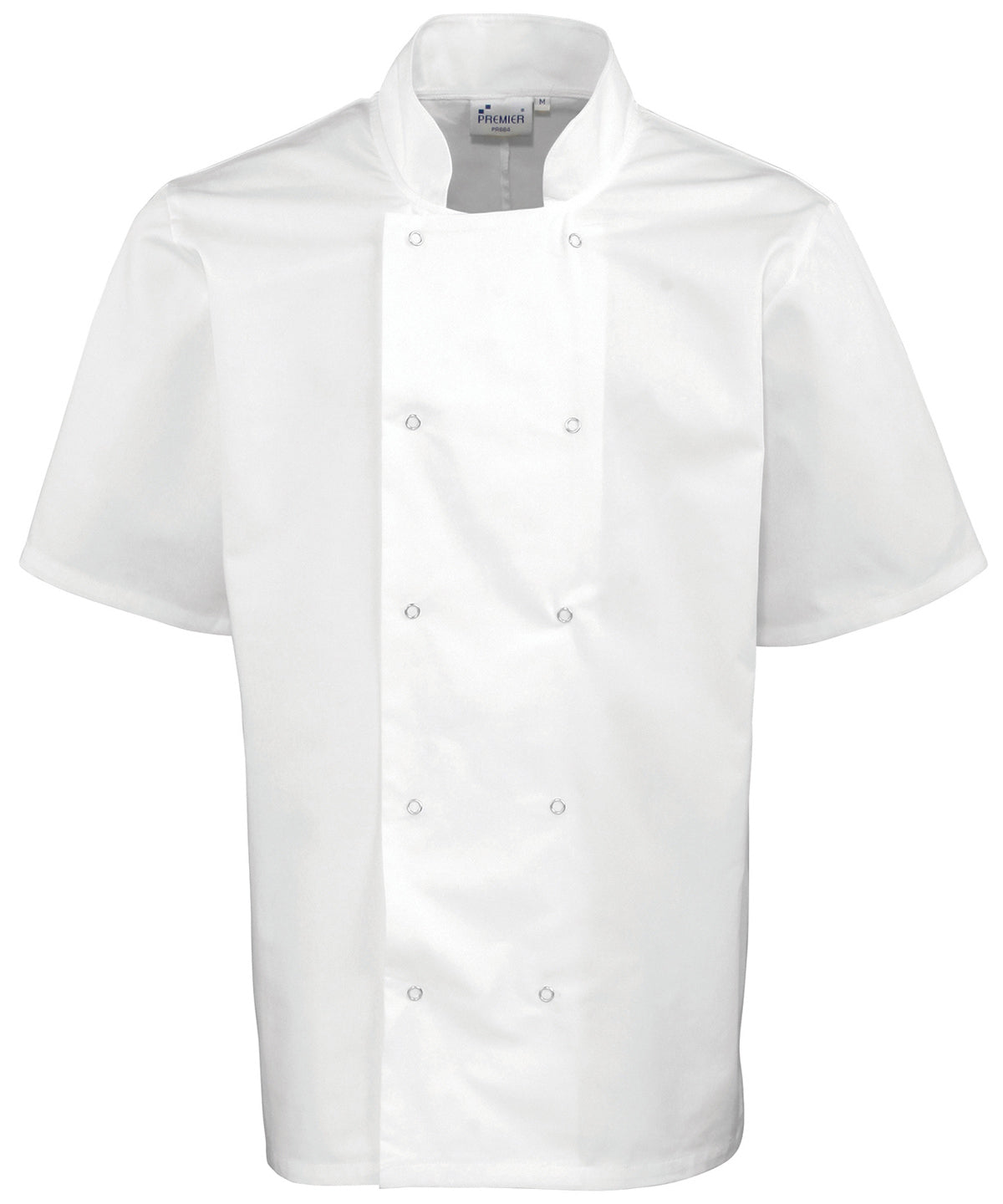 Premier Studded front short sleeve chef's jacket