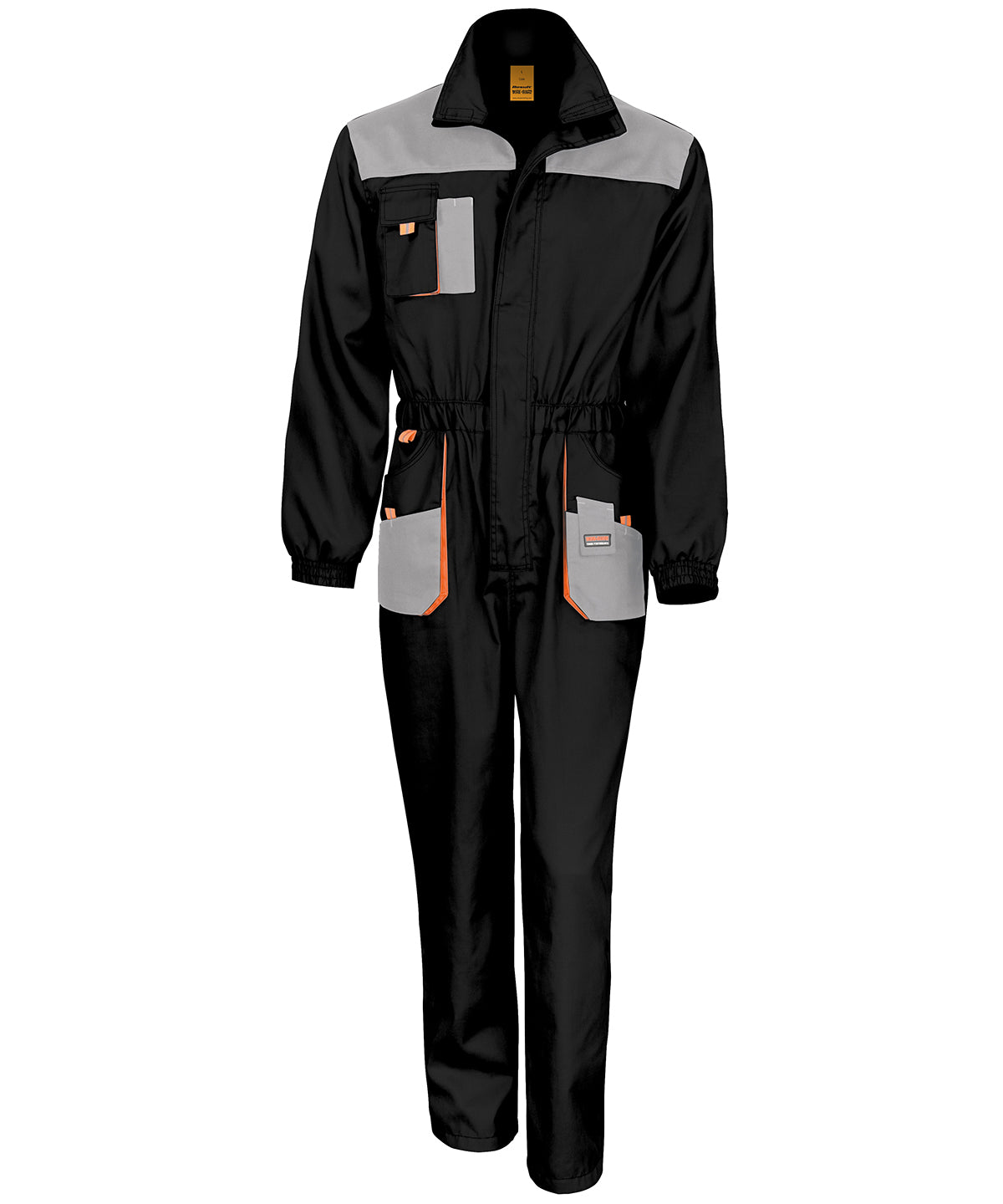 Result Work-Guard Lite Coverall - Black/Grey/Orange / XS - Coveralls