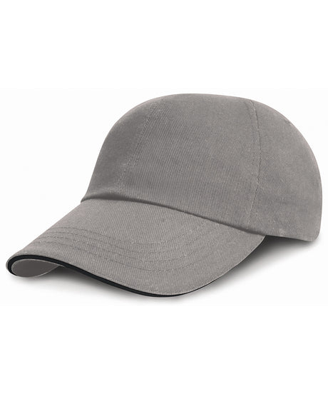 Result Low-profile heavy brushed cotton cap with sandwich peak