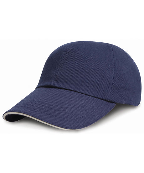 Result Low-profile heavy brushed cotton cap with sandwich peak