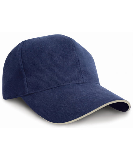Result Pro-style heavy cotton cap with sandwich peak