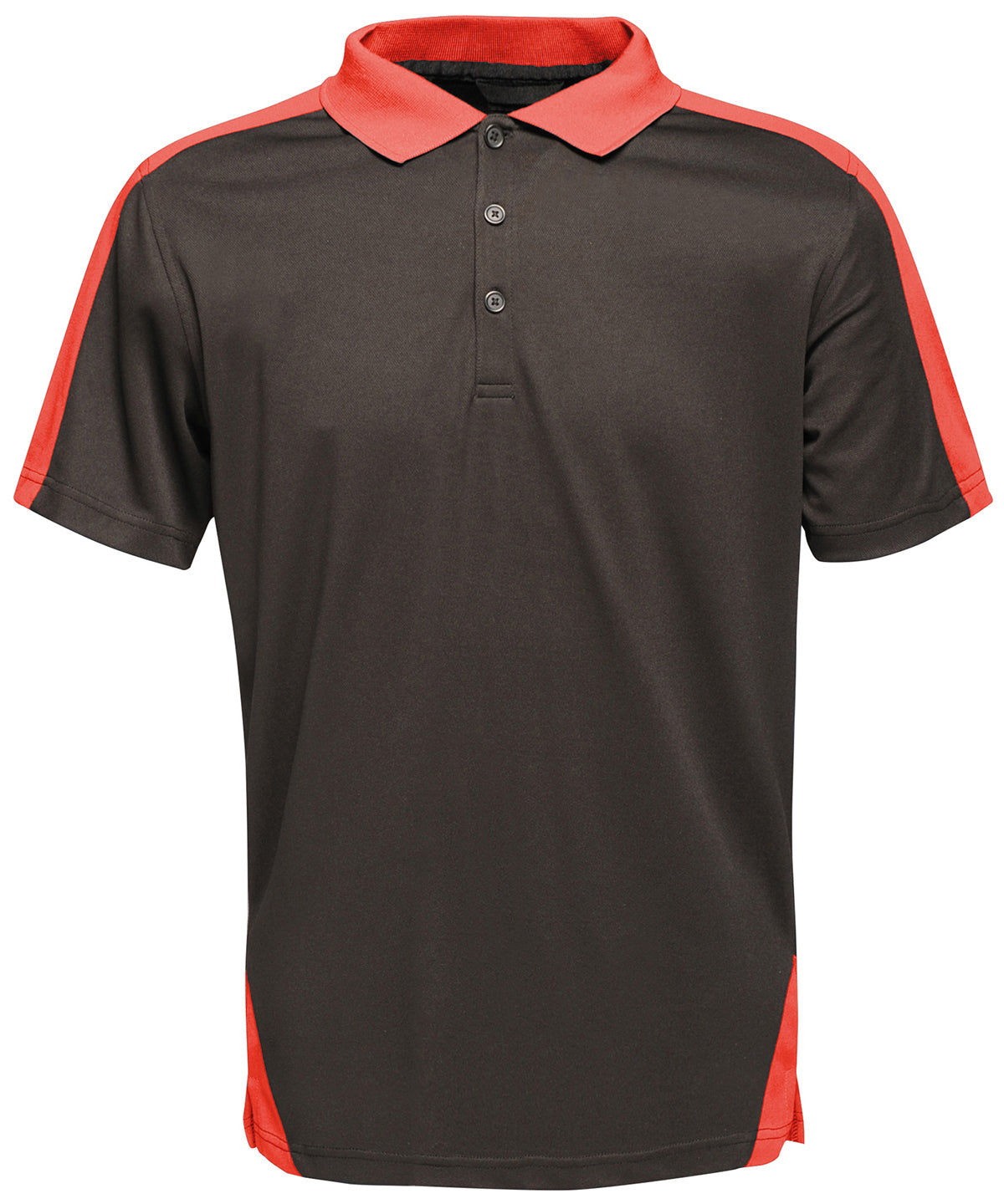 Regatta Contrast wicking polo - Black/Classic Red / XS - Polo Shirts