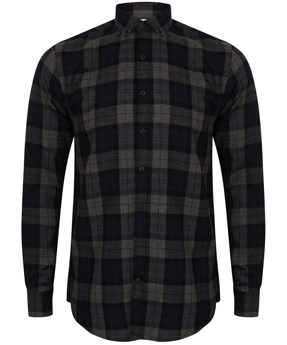 SF Brushed Check Casual Shirt With Button-Down Collar
