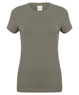 SF Feel Good Womens Stretch T-Shirt Khaki - XS - T-Shirts