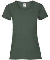 Fruit of the Loom Womens valueweight T Bottle Green - XS - T-Shirts