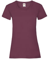 Fruit of the Loom Womens valueweight T Burgundy - XS - T-Shirts