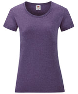 Fruit of the Loom Womens valueweight T Heather Purple - XS - T-Shirts
