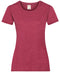 Fruit of the Loom Womens valueweight T Vintage Heather Red