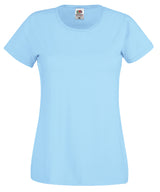 Fruit of the Loom Womens original T Sky Blue - XS - T-Shirts