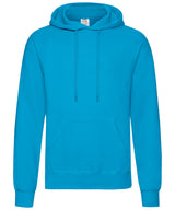 Fruit of the Loom Classic 80/20 Hooded Sweatshirt - Azure Blue / S / Hoodies