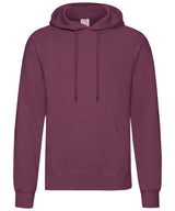 Fruit of the Loom Classic 80/20 Hooded Sweatshirt - Burgundy / S / Hoodies