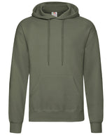 Fruit of the Loom Classic 80/20 Hooded Sweatshirt - Olive / S / Hoodies